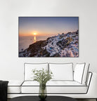 Sailing into the sunset, Oia, Greece by Nick Jackson on GIANT ART - blue landscape