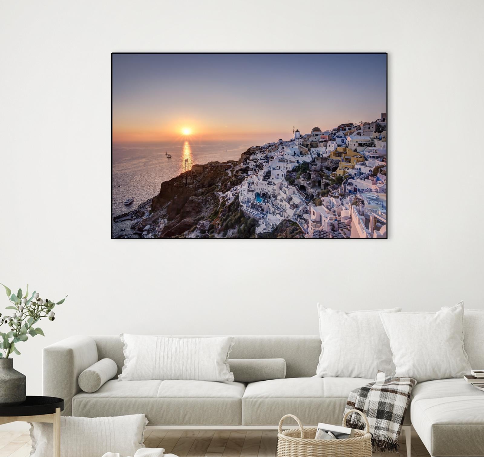 Sailing into the sunset, Oia, Greece by Nick Jackson on GIANT ART - blue landscape