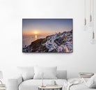 Sailing into the sunset, Oia, Greece by Nick Jackson on GIANT ART - blue landscape