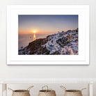 Sailing into the sunset, Oia, Greece by Nick Jackson on GIANT ART - blue landscape