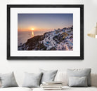 Sailing into the sunset, Oia, Greece by Nick Jackson on GIANT ART - blue landscape