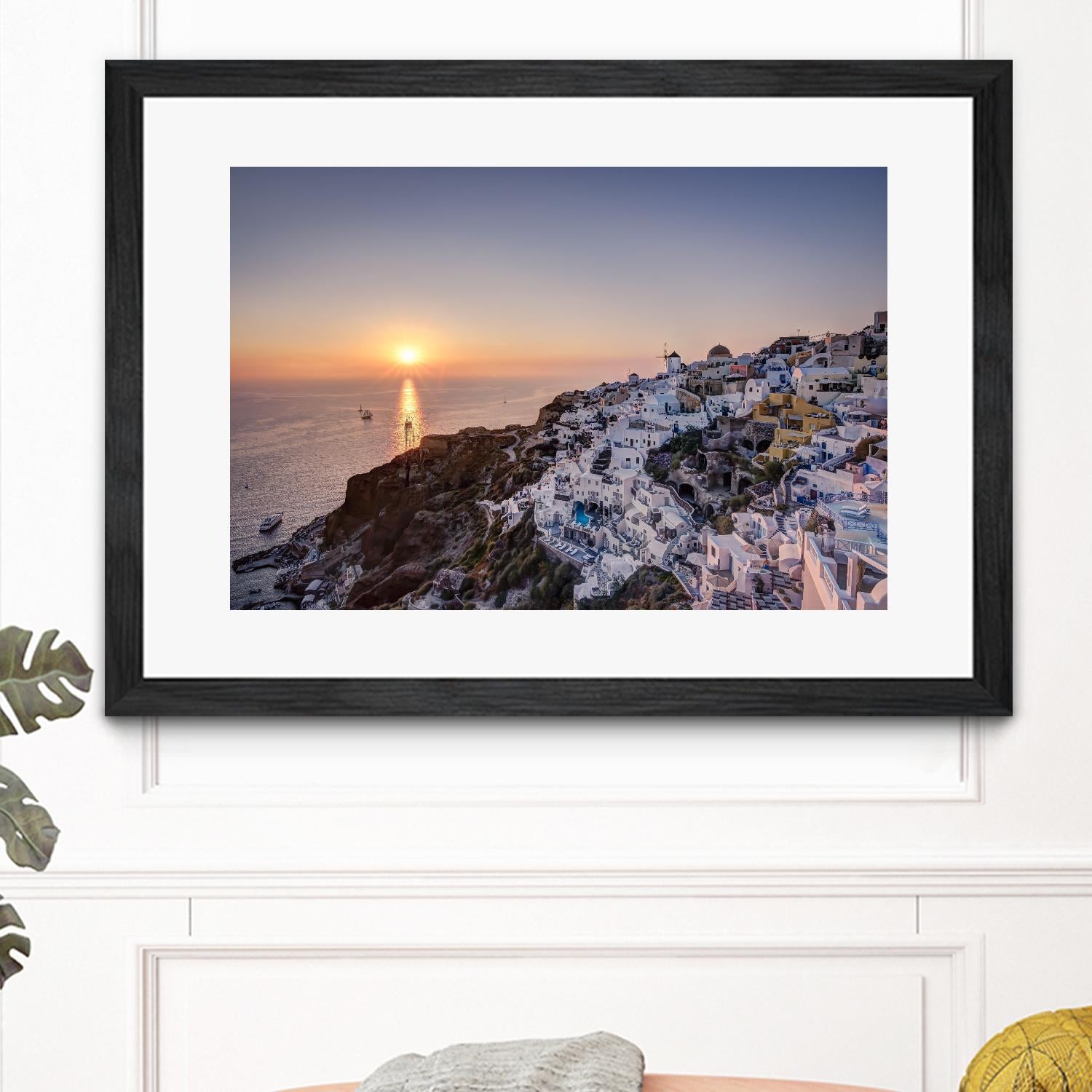 Sailing into the sunset, Oia, Greece by Nick Jackson on GIANT ART - blue landscape