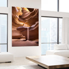 Sand pours through Antelope Canyon by Nick Jackson on GIANT ART - yellow landscape