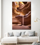 Sand pours through Antelope Canyon by Nick Jackson on GIANT ART - yellow landscape