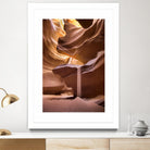 Sand pours through Antelope Canyon by Nick Jackson on GIANT ART - yellow landscape