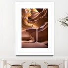 Sand pours through Antelope Canyon by Nick Jackson on GIANT ART - yellow landscape