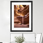 Sand pours through Antelope Canyon by Nick Jackson on GIANT ART - yellow landscape