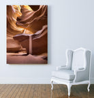 Sand pours through Antelope Canyon by Nick Jackson on GIANT ART - yellow landscape
