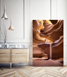 Sand pours through Antelope Canyon by Nick Jackson on GIANT ART - yellow landscape
