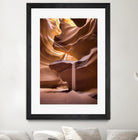 Sand pours through Antelope Canyon by Nick Jackson on GIANT ART - yellow landscape