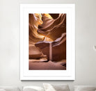 Sand pours through Antelope Canyon by Nick Jackson on GIANT ART - yellow landscape