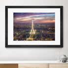 The sparkling lights of the Eiffel Tower by Nick Jackson on GIANT ART - pink city scene