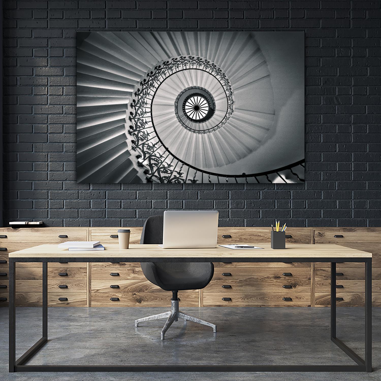 The Tulip Staircase, Greenwich by Nick Jackson on GIANT ART - black architectural