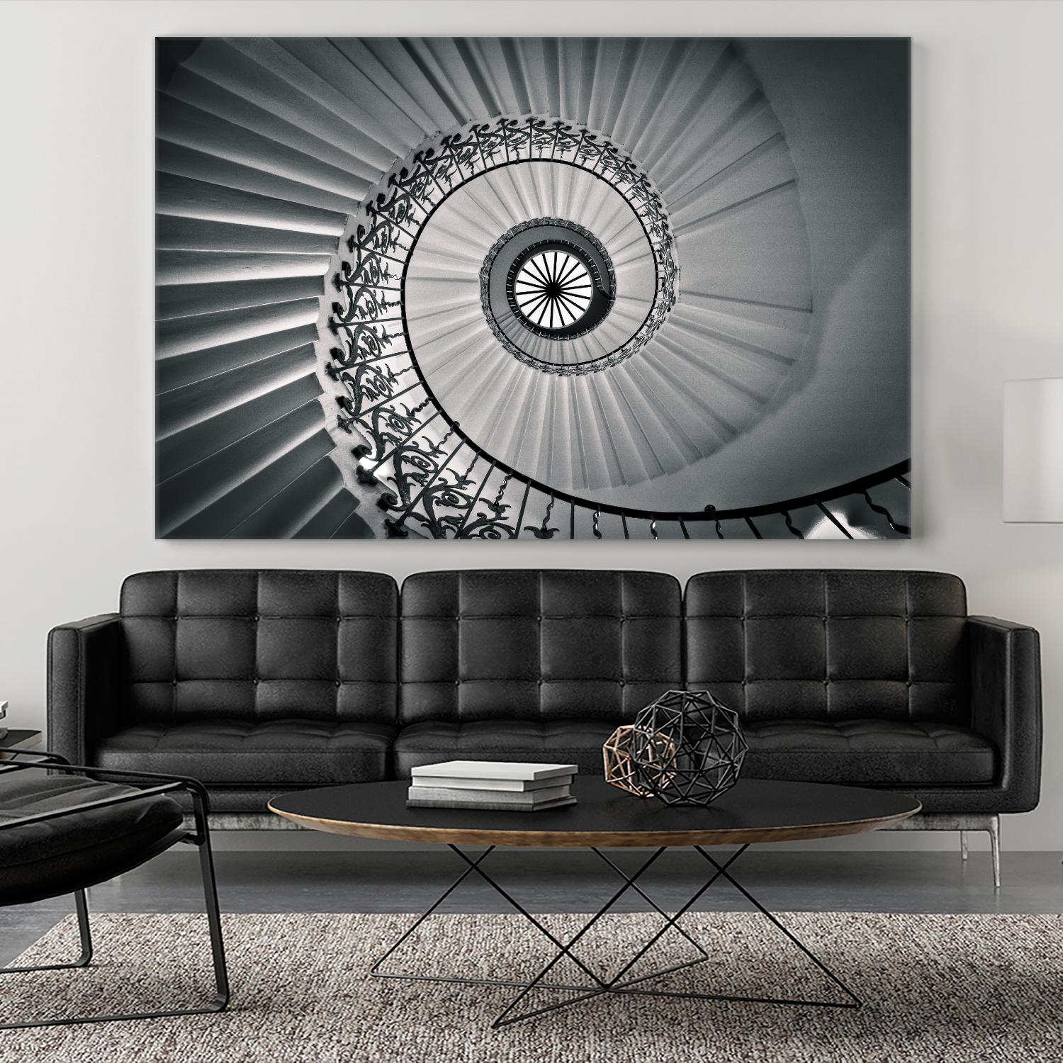 The Tulip Staircase, Greenwich by Nick Jackson on GIANT ART - black architectural