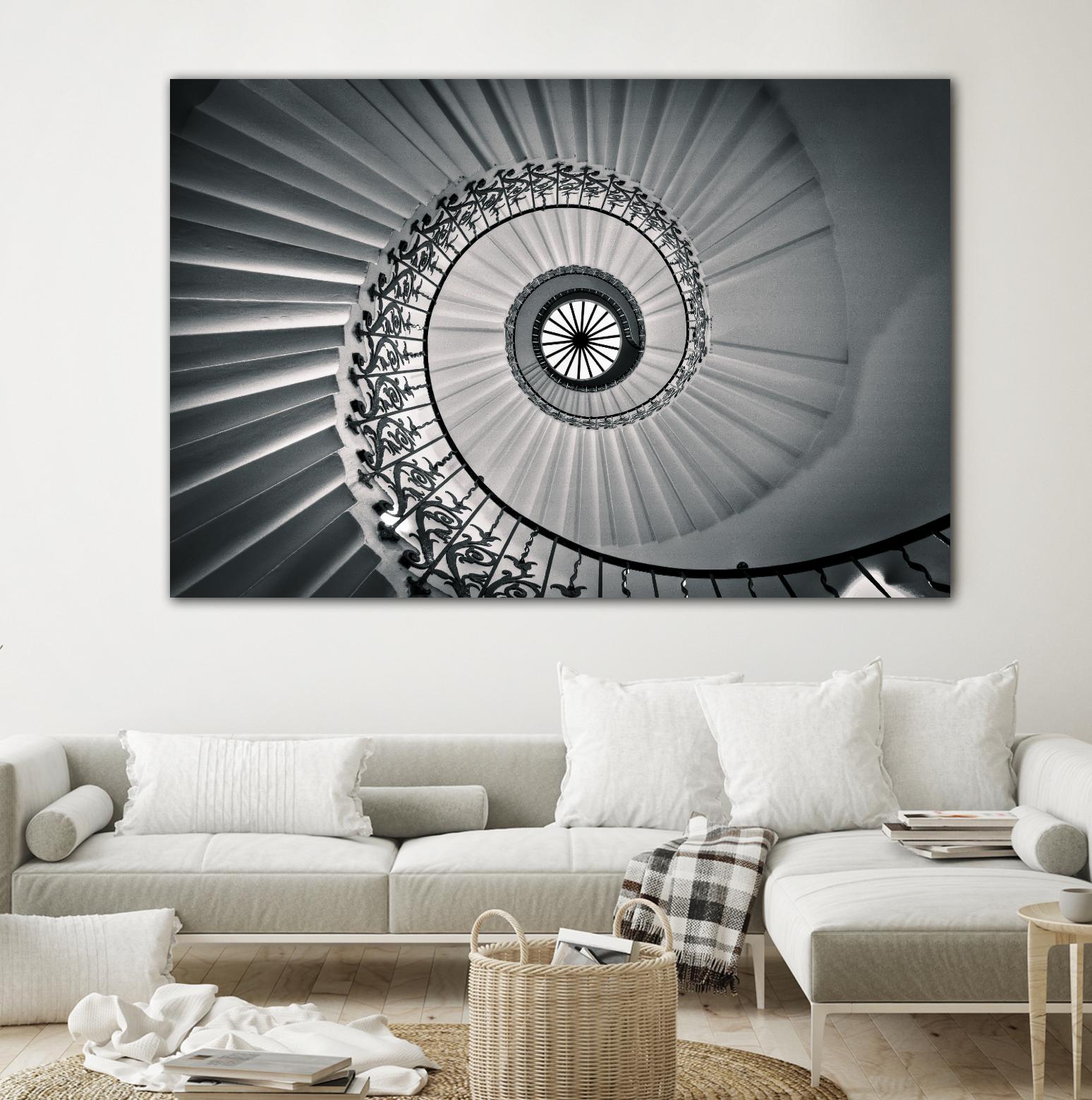 The Tulip Staircase, Greenwich by Nick Jackson on GIANT ART - black architectural