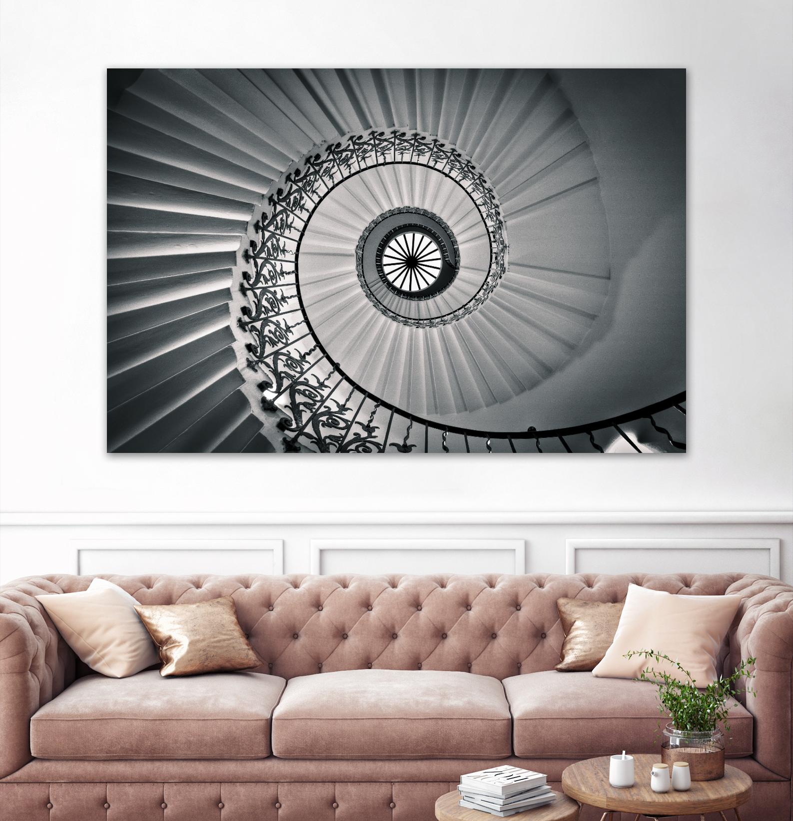 The Tulip Staircase, Greenwich by Nick Jackson on GIANT ART - black architectural