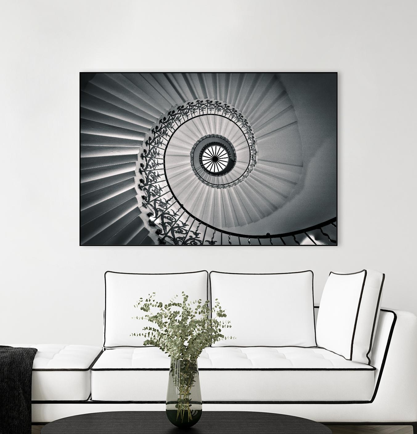 The Tulip Staircase, Greenwich by Nick Jackson on GIANT ART - black architectural