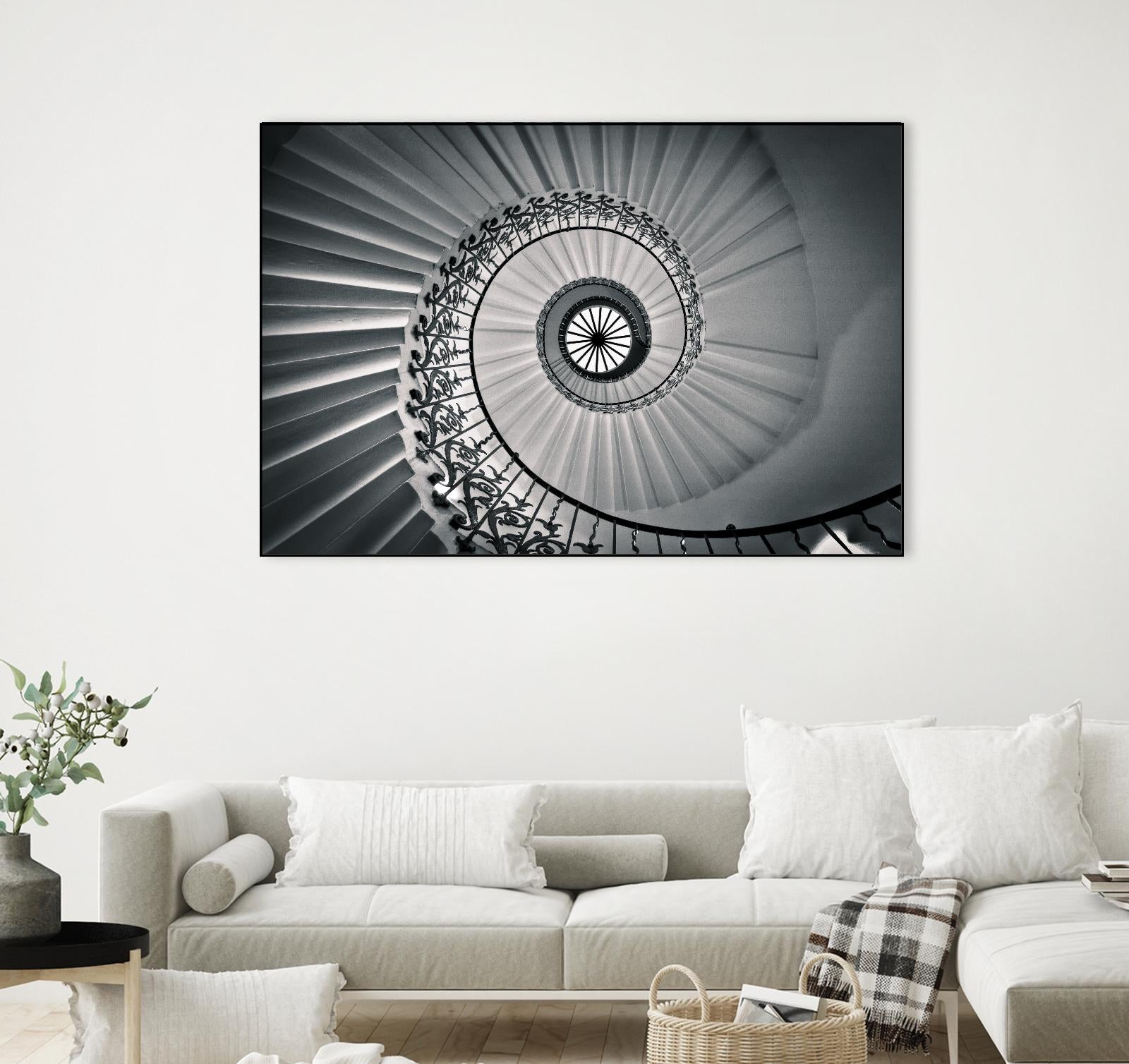 The Tulip Staircase, Greenwich by Nick Jackson on GIANT ART - black architectural