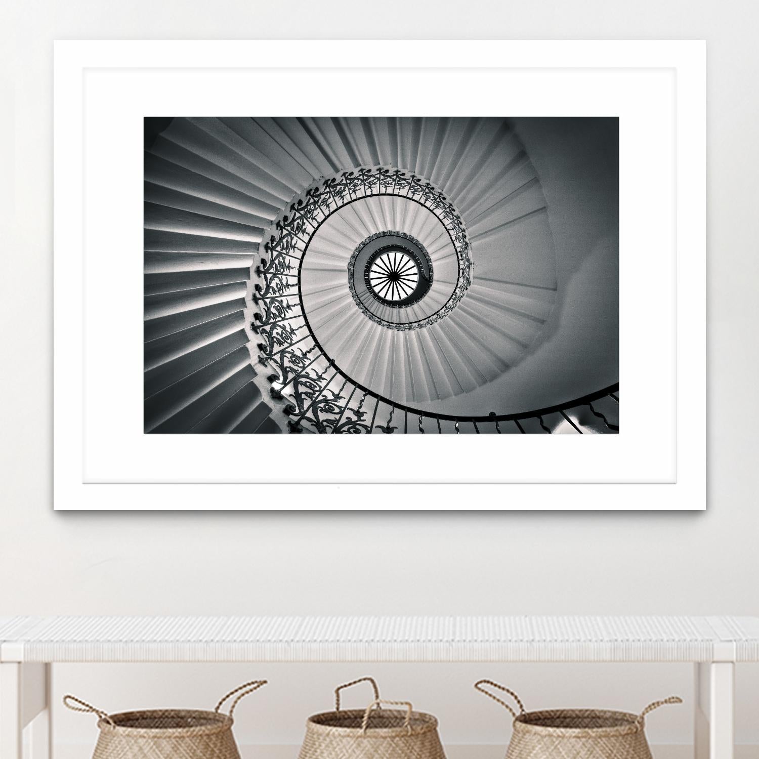 The Tulip Staircase, Greenwich by Nick Jackson on GIANT ART - black architectural