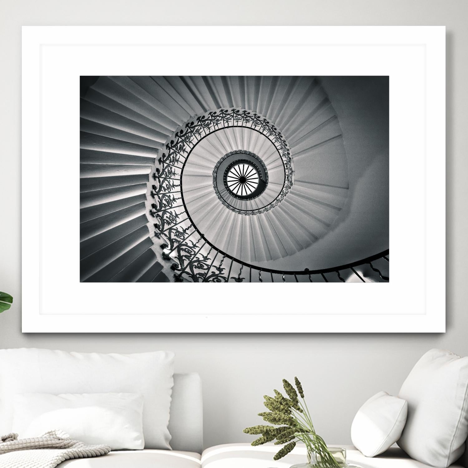 The Tulip Staircase, Greenwich by Nick Jackson on GIANT ART - black architectural