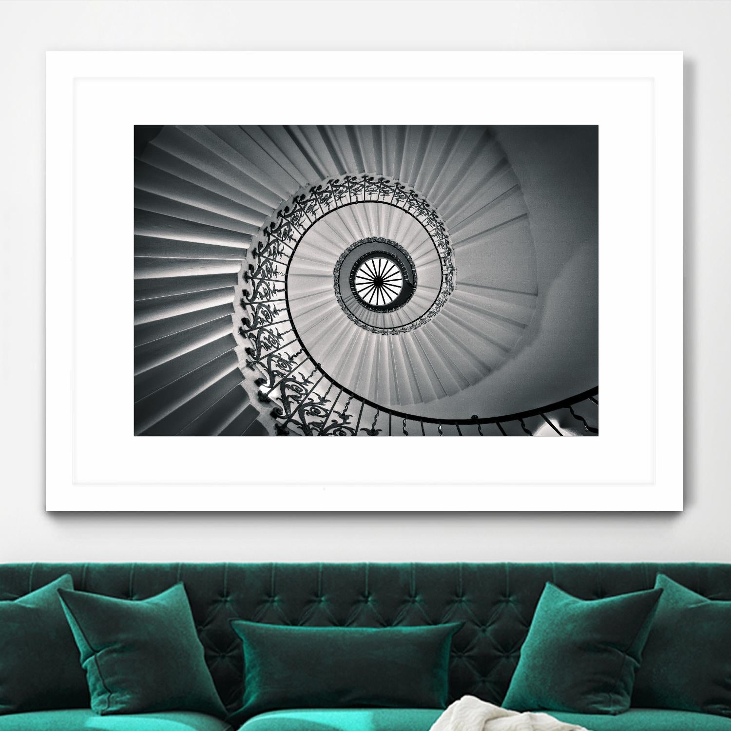 The Tulip Staircase, Greenwich by Nick Jackson on GIANT ART - black architectural