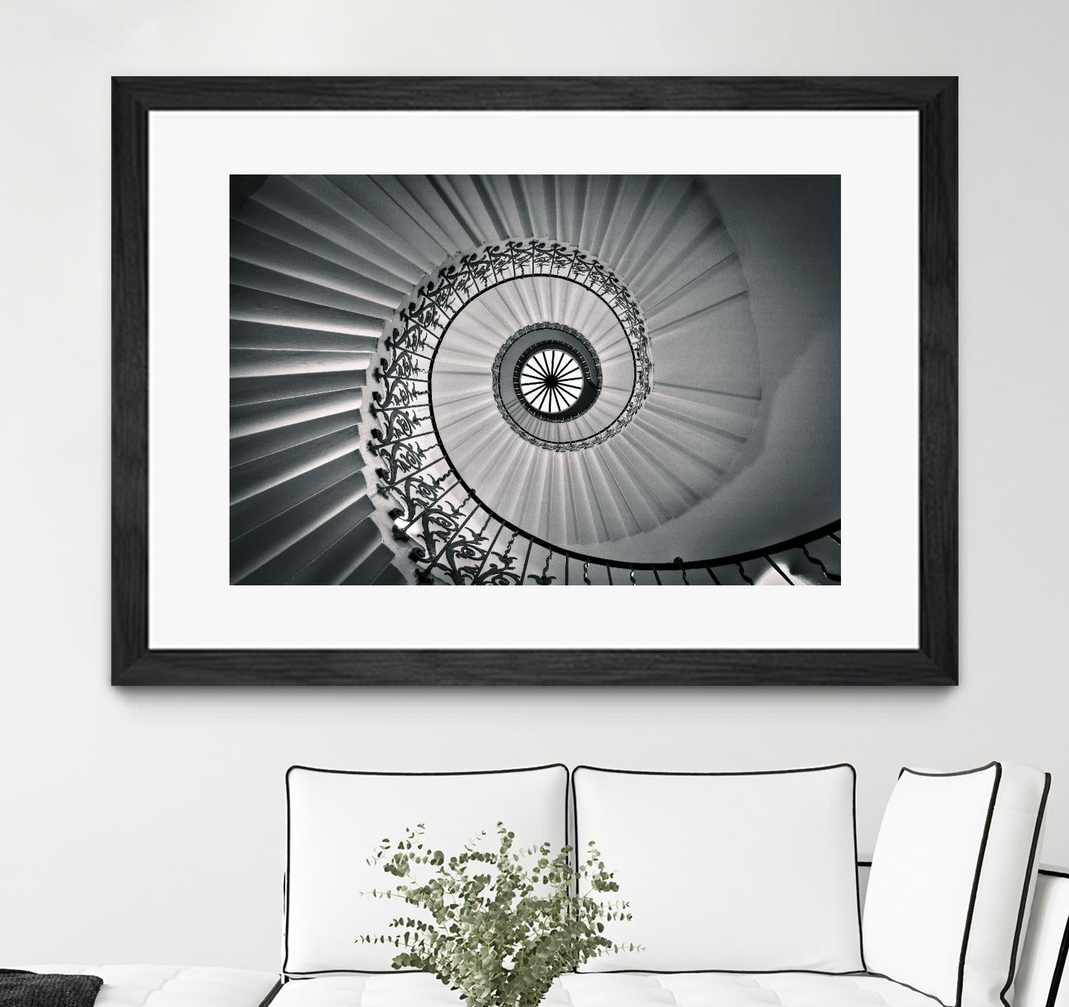 The Tulip Staircase, Greenwich by Nick Jackson on GIANT ART - black architectural