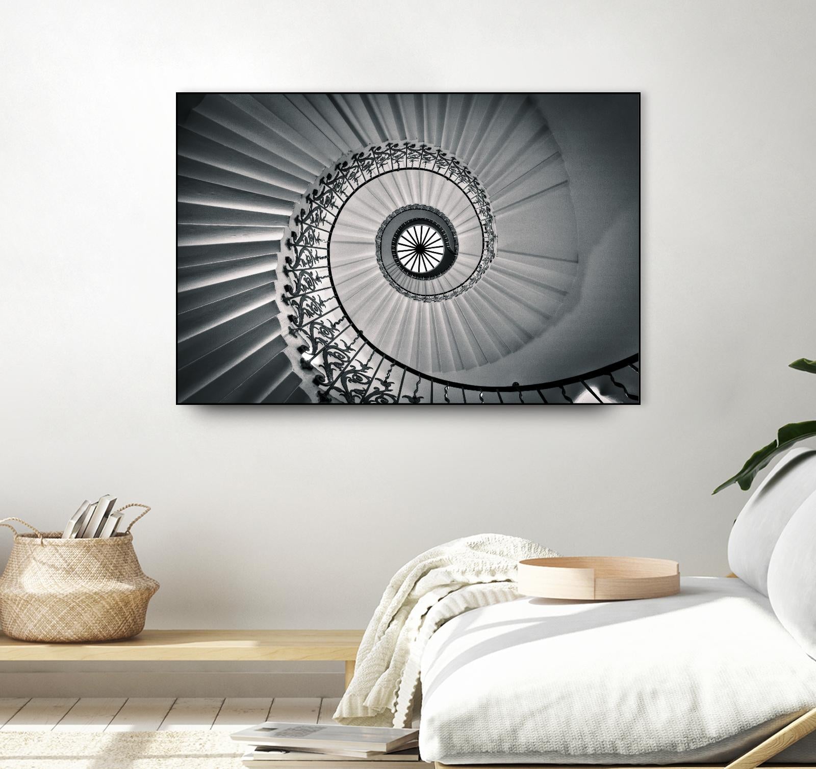 The Tulip Staircase, Greenwich by Nick Jackson on GIANT ART - black architectural