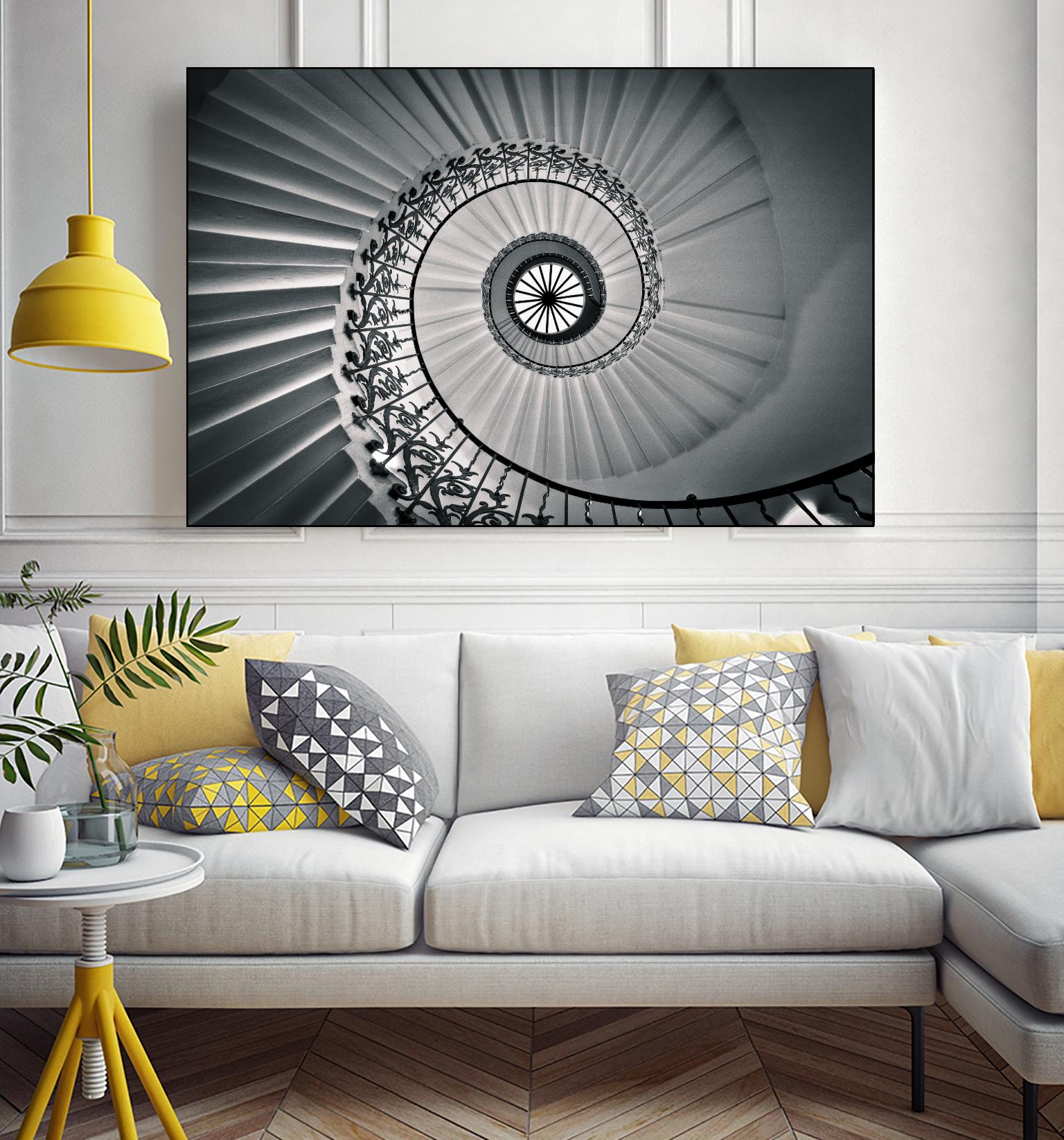 The Tulip Staircase, Greenwich by Nick Jackson on GIANT ART - black architectural