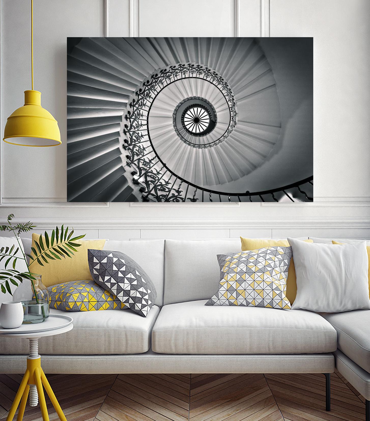 The Tulip Staircase, Greenwich by Nick Jackson on GIANT ART - black architectural