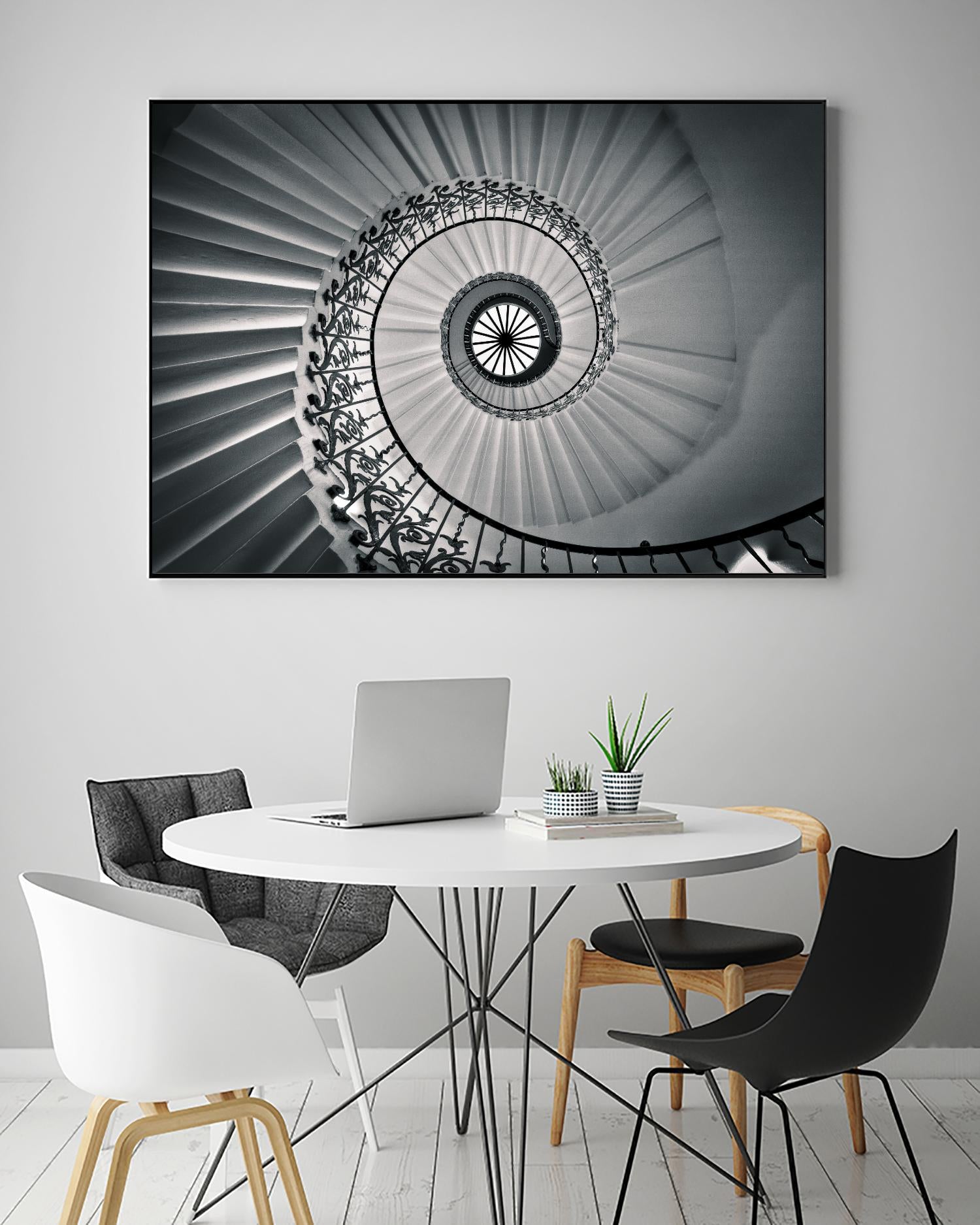 The Tulip Staircase, Greenwich by Nick Jackson on GIANT ART - black architectural