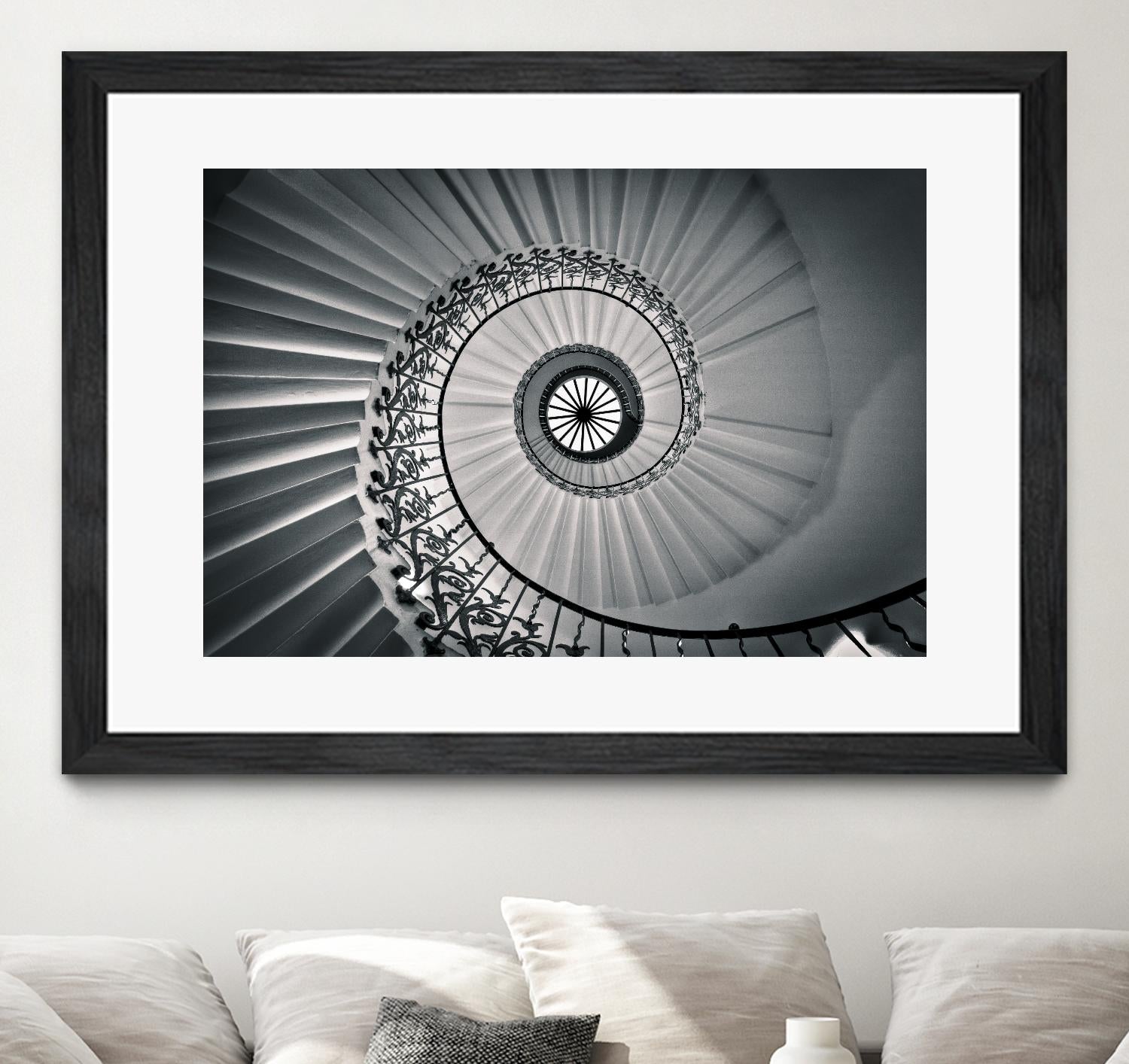 The Tulip Staircase, Greenwich by Nick Jackson on GIANT ART - black architectural