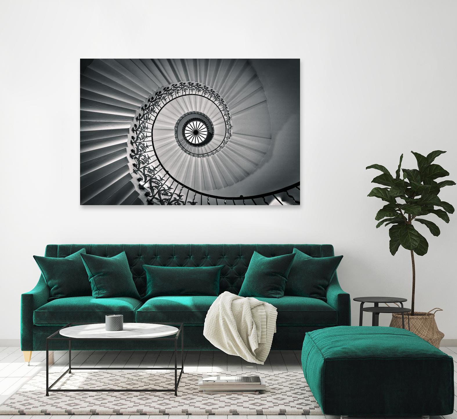 The Tulip Staircase, Greenwich by Nick Jackson on GIANT ART - black architectural