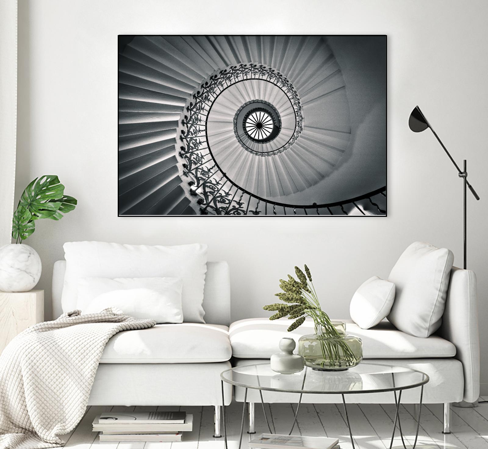 The Tulip Staircase, Greenwich by Nick Jackson on GIANT ART - black architectural