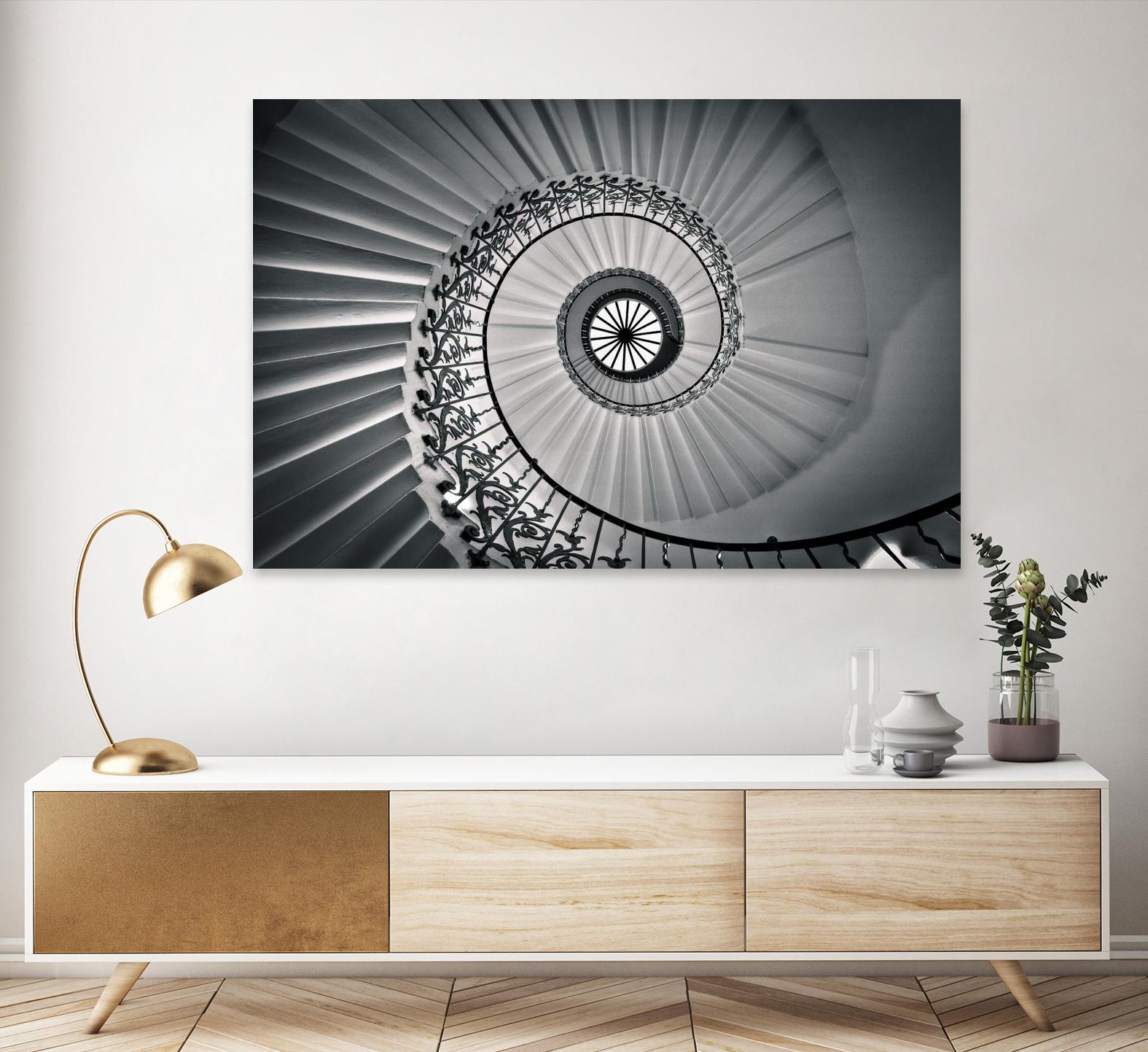 The Tulip Staircase, Greenwich by Nick Jackson on GIANT ART - black architectural