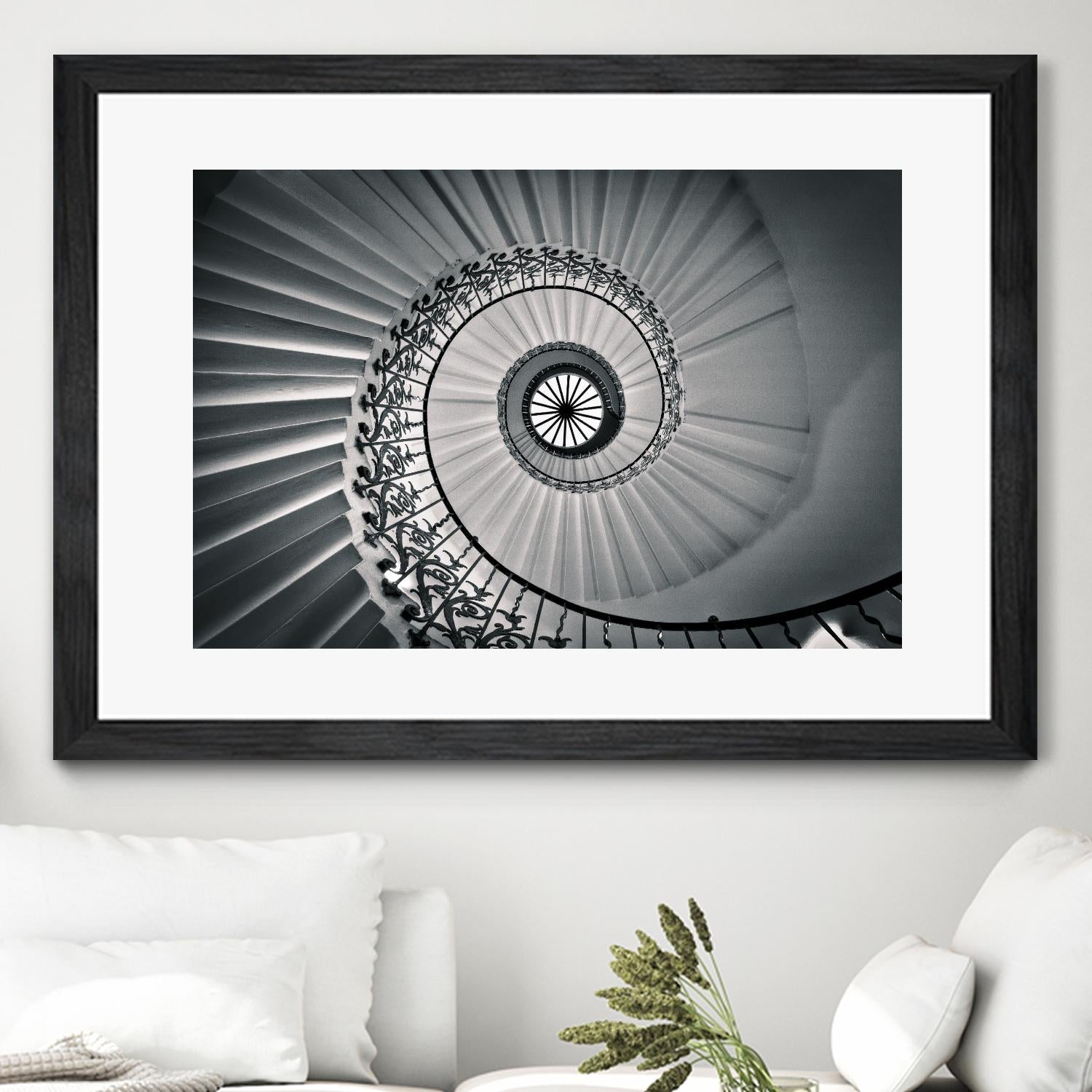 The Tulip Staircase, Greenwich by Nick Jackson on GIANT ART - black architectural