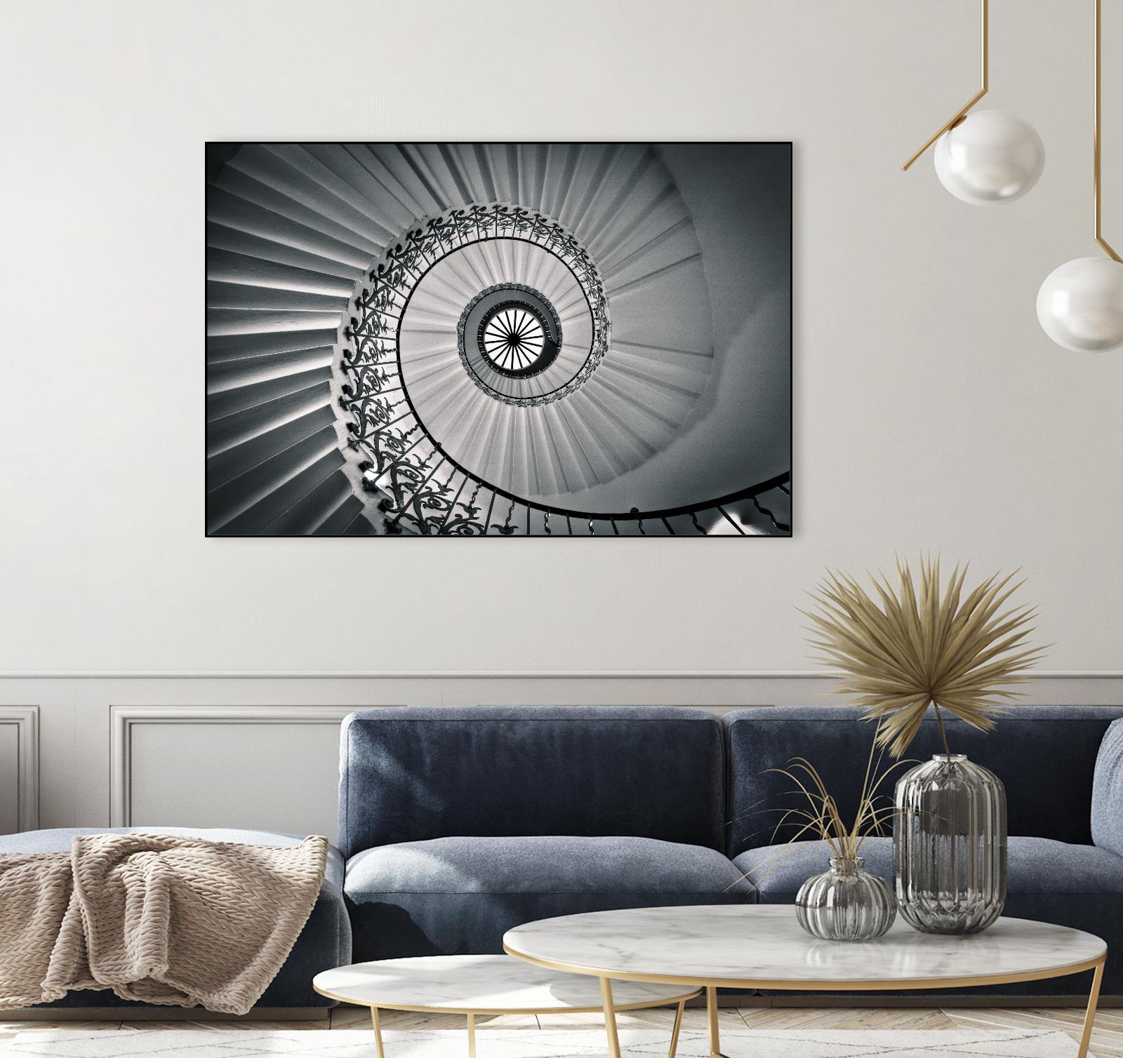 The Tulip Staircase, Greenwich by Nick Jackson on GIANT ART - black architectural