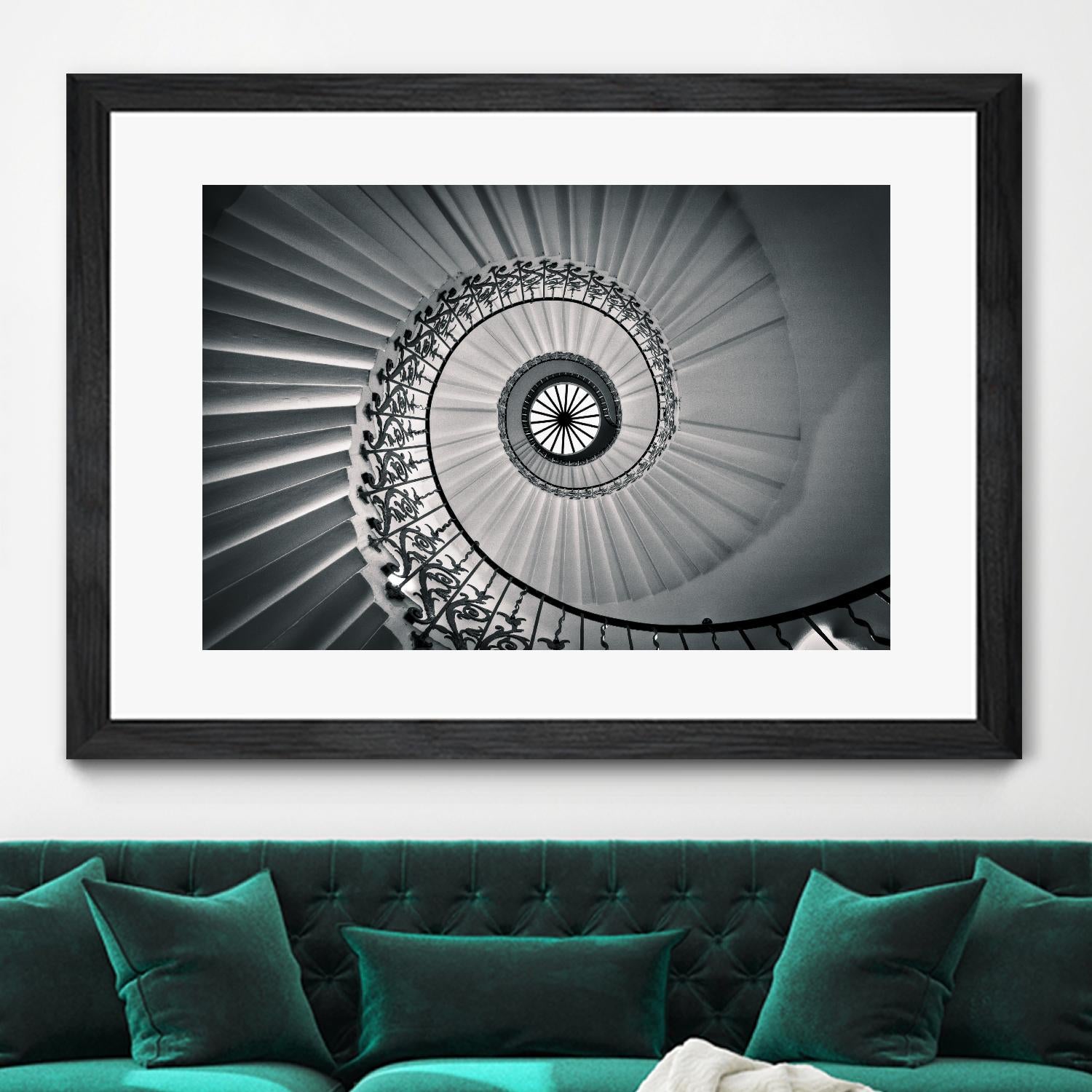 The Tulip Staircase, Greenwich by Nick Jackson on GIANT ART - black architectural