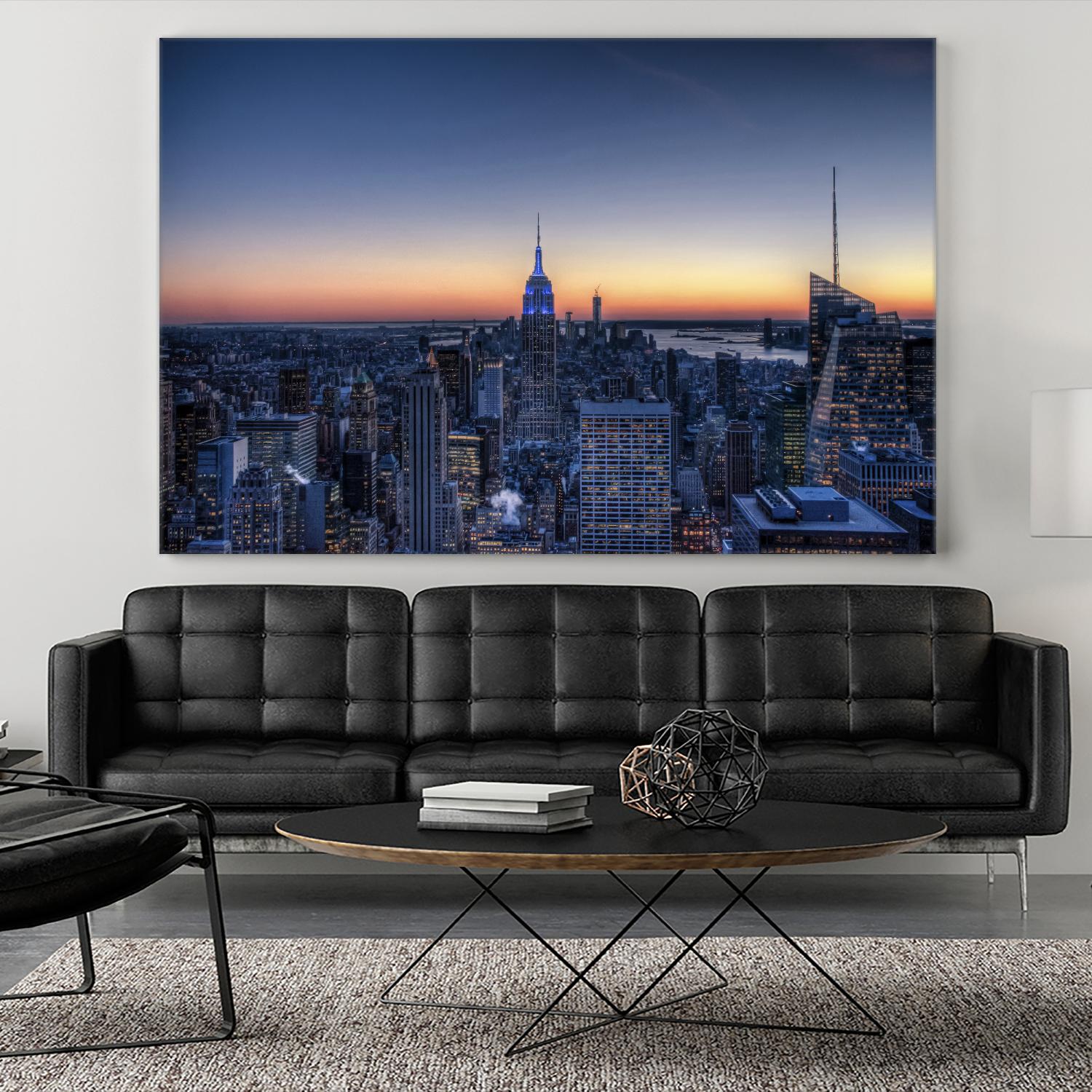 Top of the Rockefeller Center, New York by Nick Jackson on GIANT ART - blue city scene