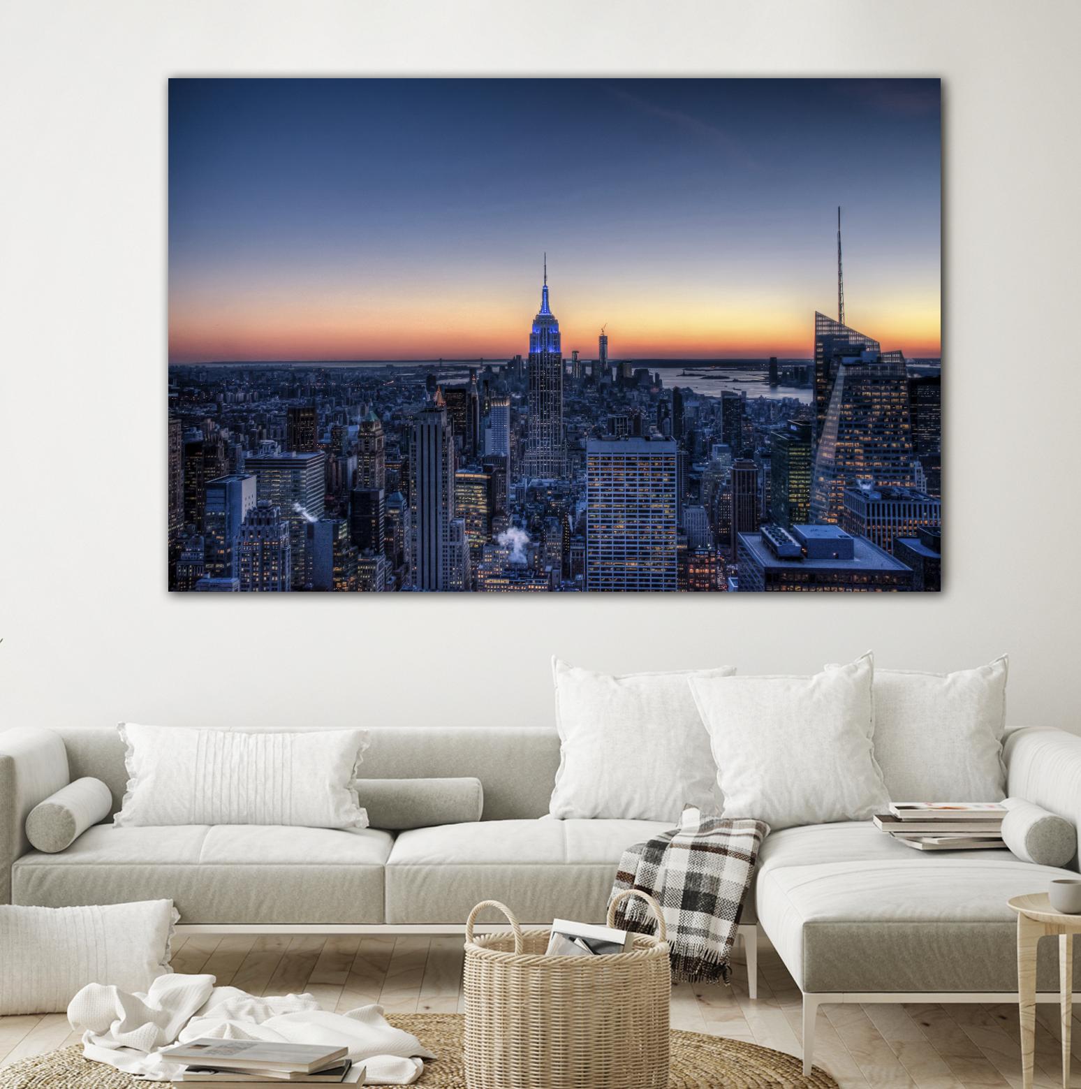 Top of the Rockefeller Center, New York by Nick Jackson on GIANT ART - blue city scene