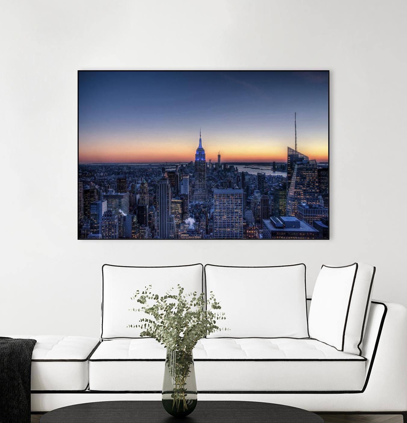Top of the Rockefeller Center, New York by Nick Jackson on GIANT ART - blue city scene