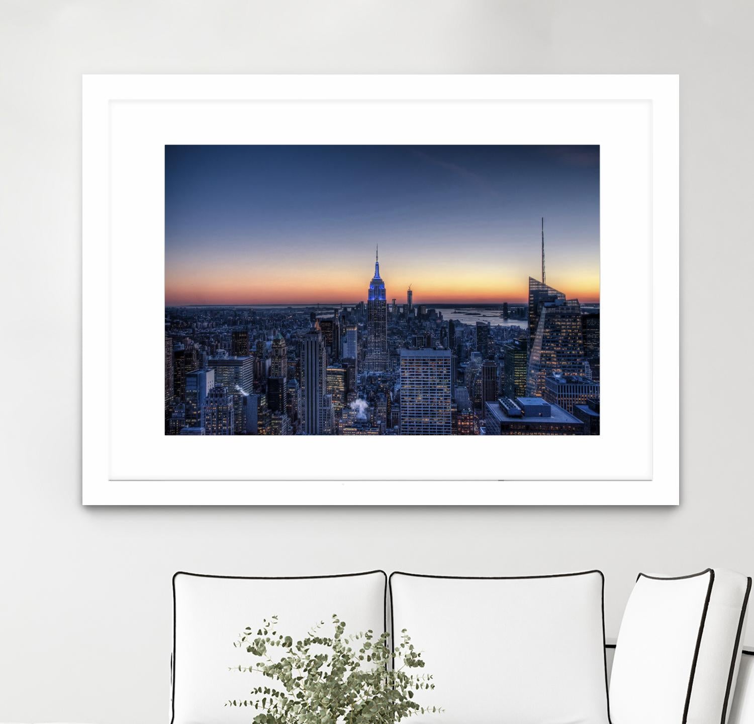 Top of the Rockefeller Center, New York by Nick Jackson on GIANT ART - blue city scene