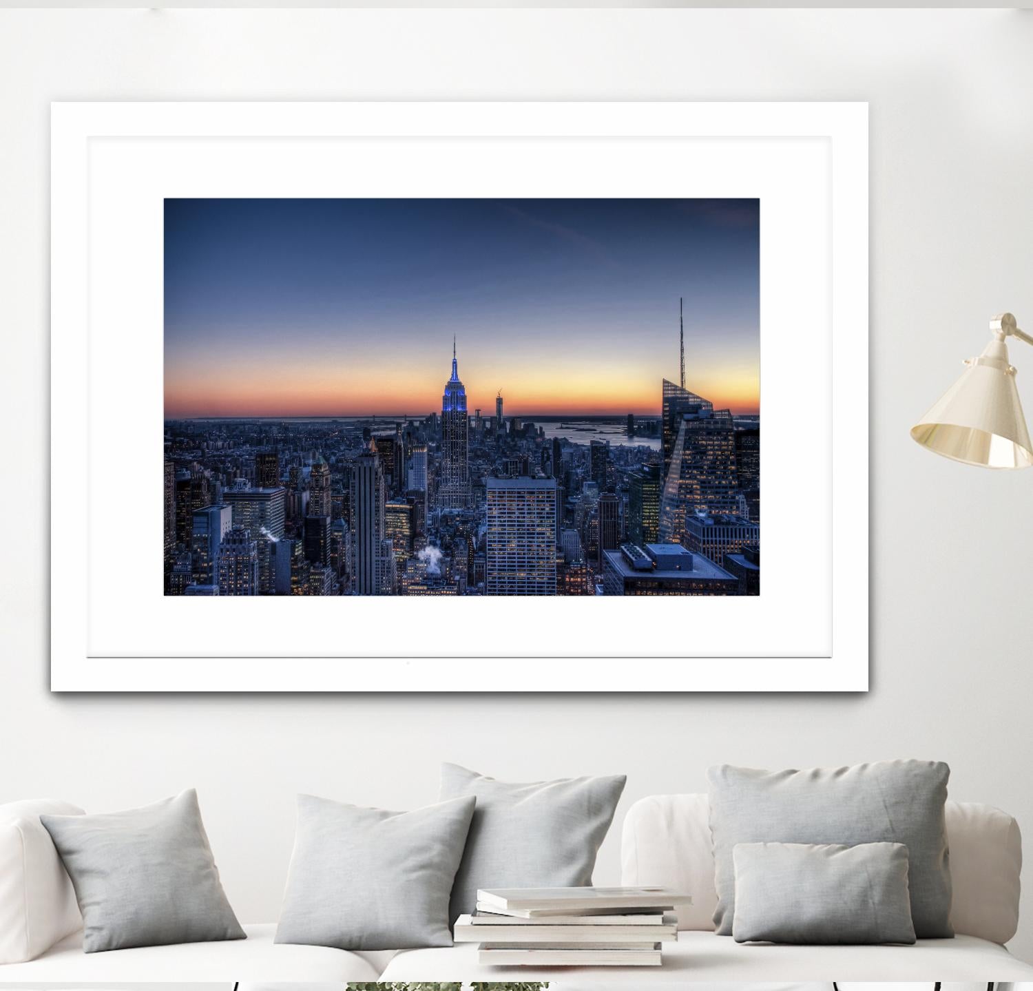 Top of the Rockefeller Center, New York by Nick Jackson on GIANT ART - blue city scene