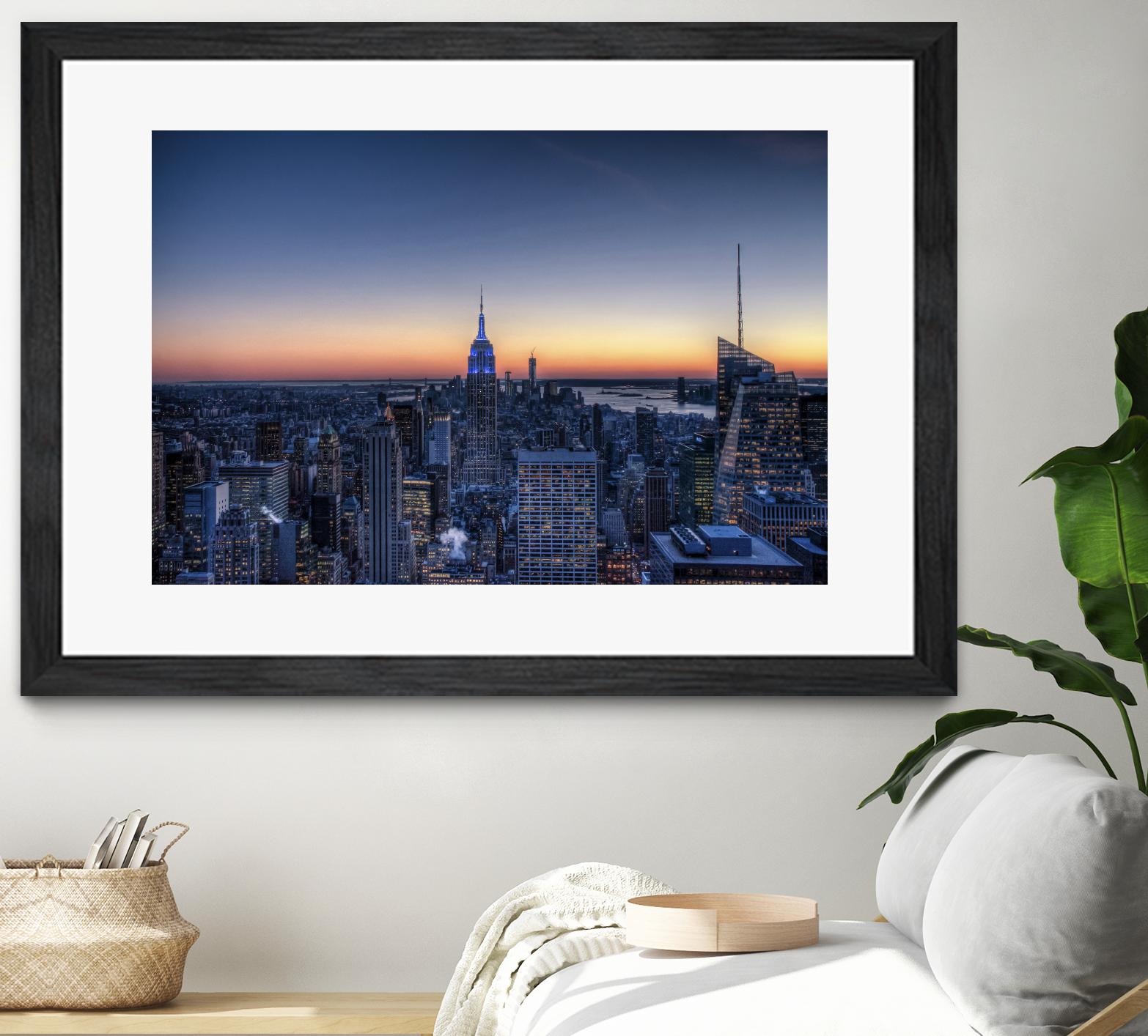 Top of the Rockefeller Center, New York by Nick Jackson on GIANT ART - blue city scene