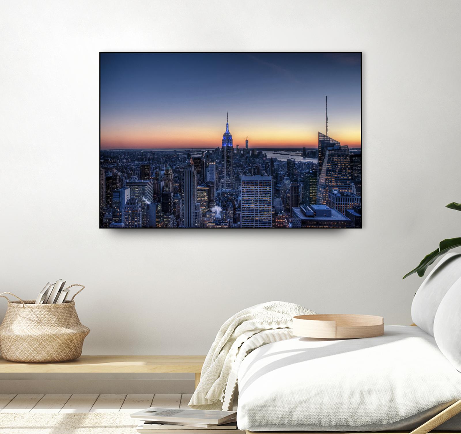 Top of the Rockefeller Center, New York by Nick Jackson on GIANT ART - blue city scene