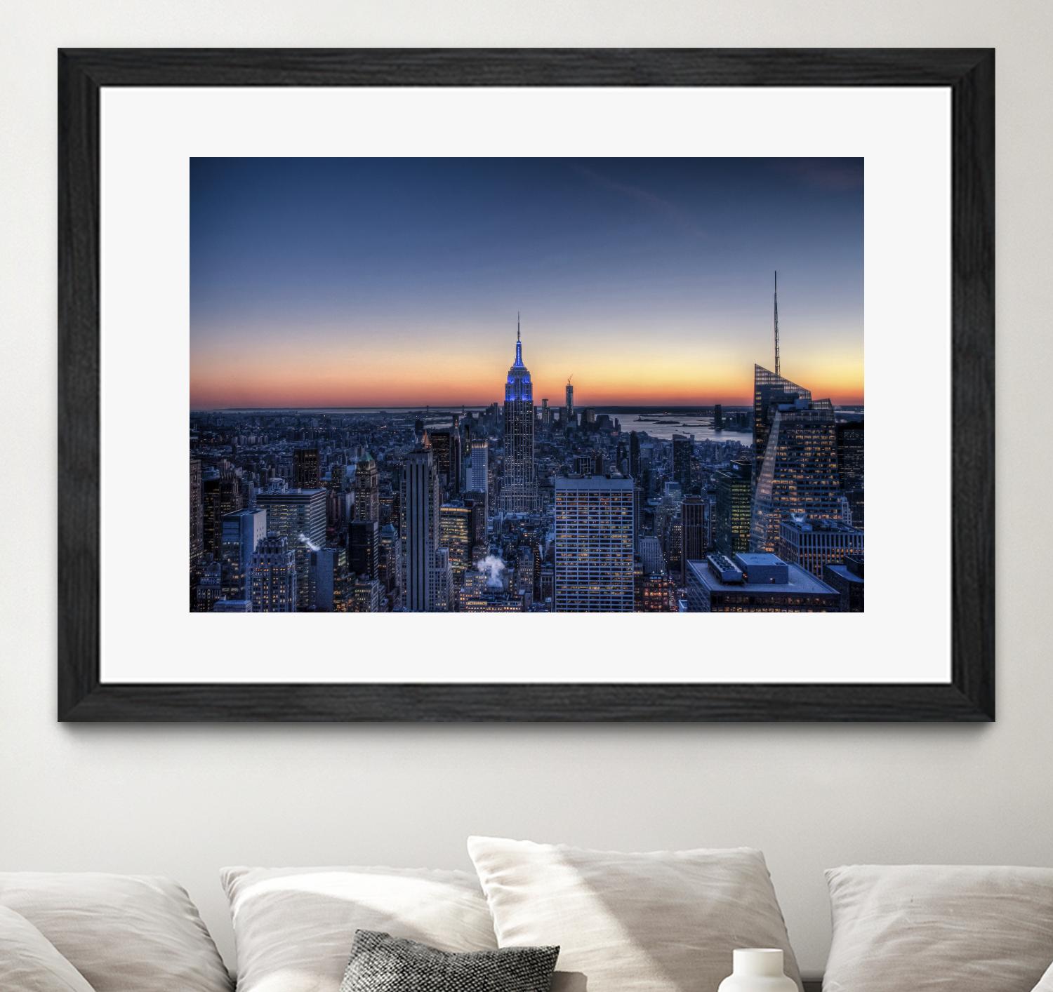 Top of the Rockefeller Center, New York by Nick Jackson on GIANT ART - blue city scene