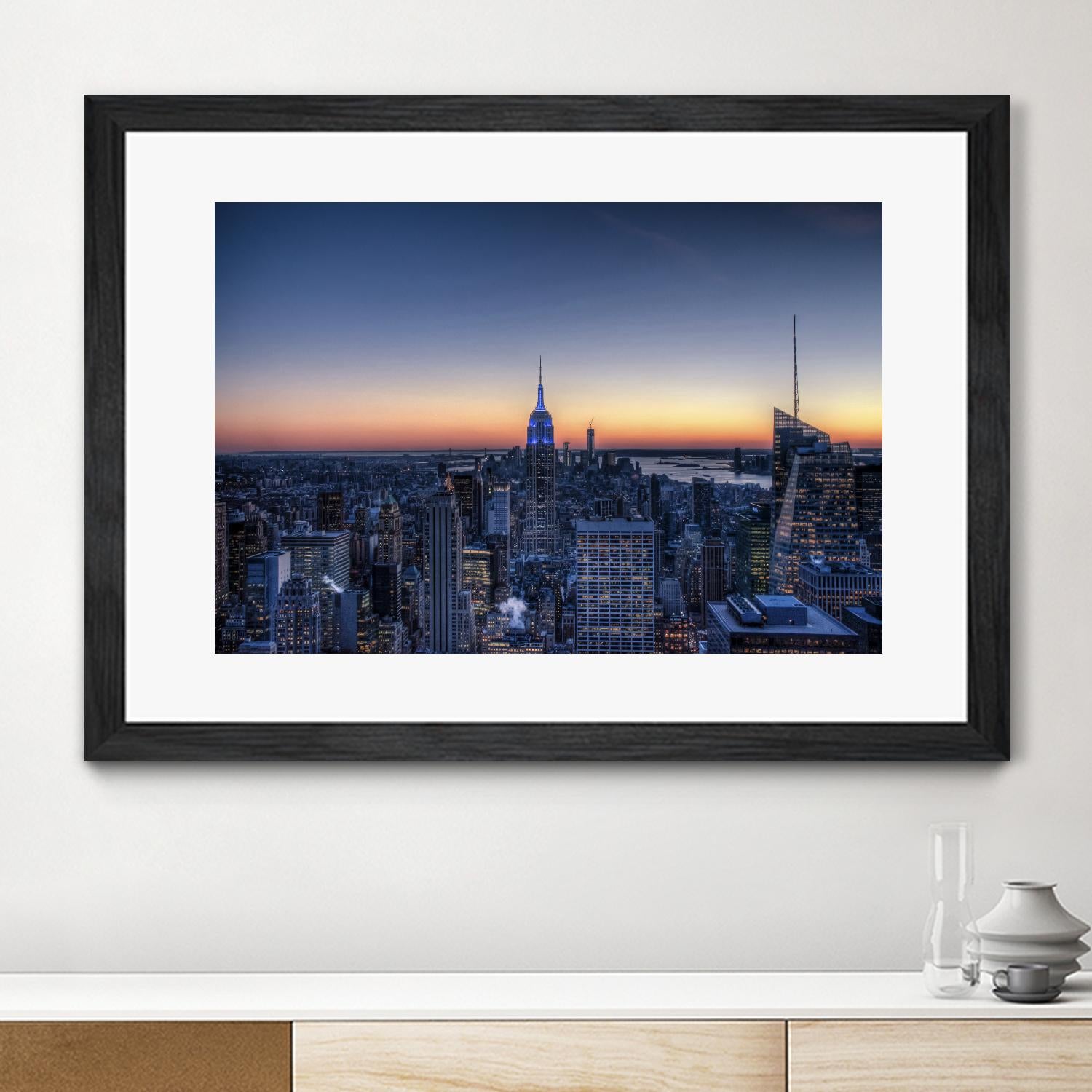 Top of the Rockefeller Center, New York by Nick Jackson on GIANT ART - blue city scene