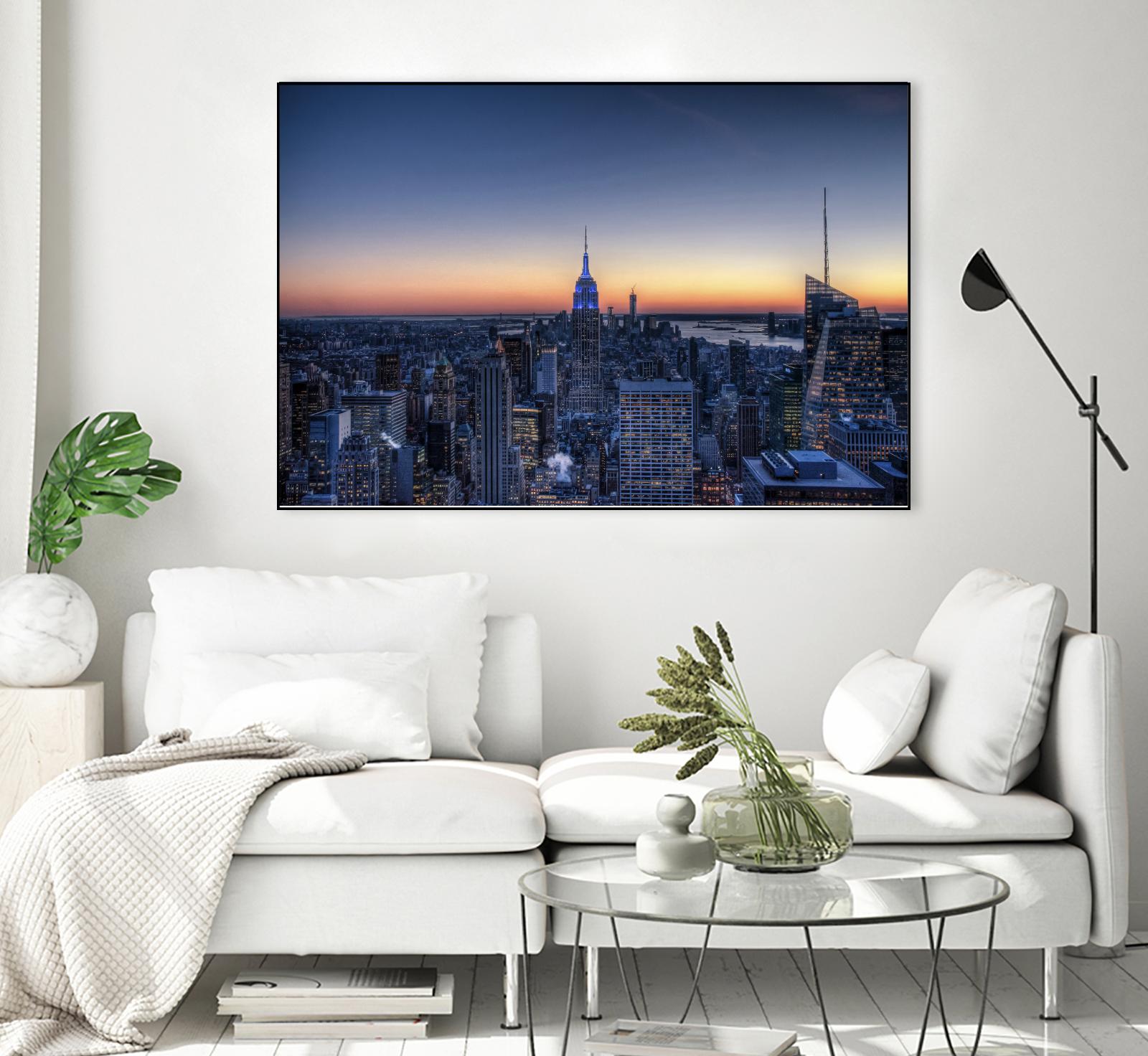Top of the Rockefeller Center, New York by Nick Jackson on GIANT ART - blue city scene