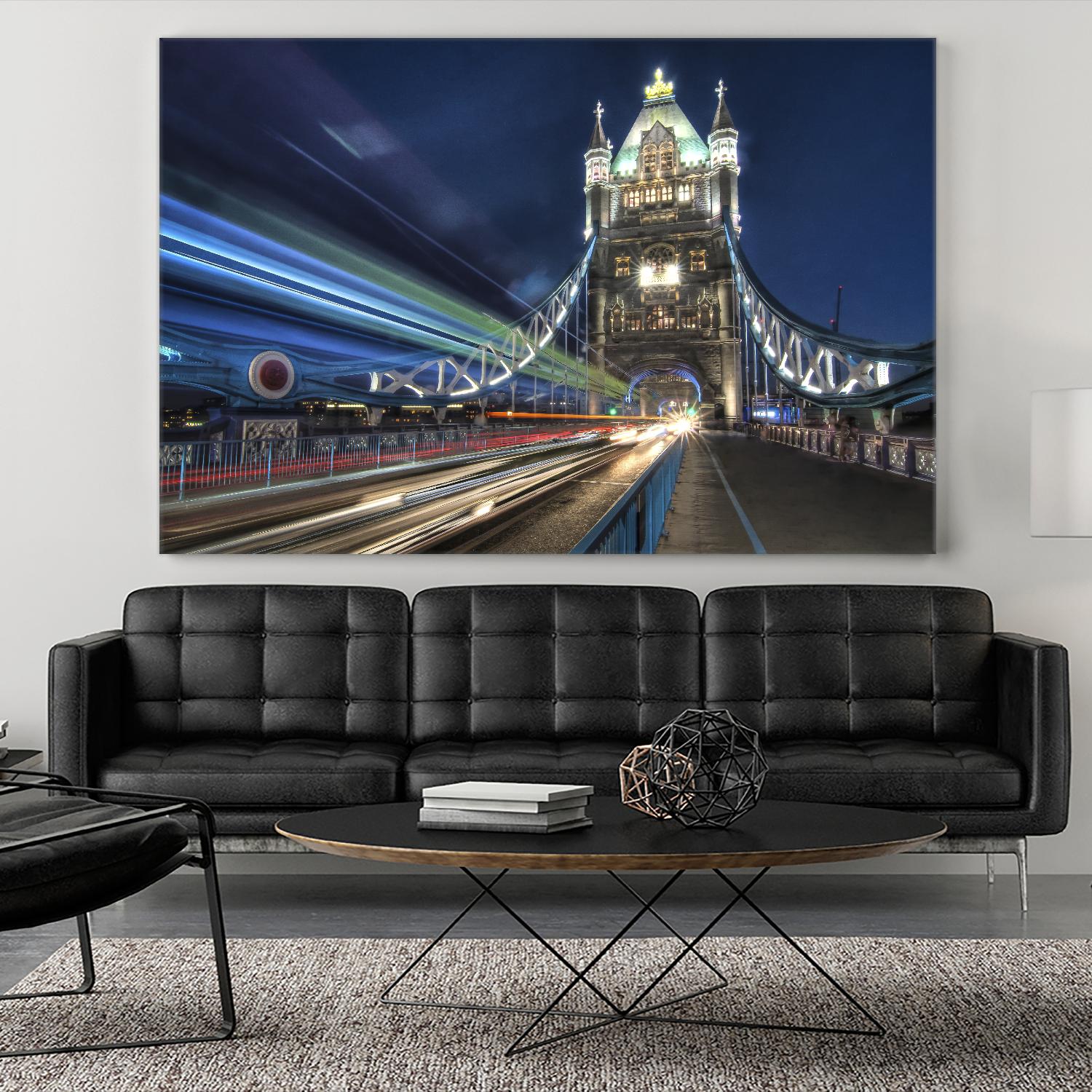 Tower Bridge traffic by Nick Jackson on GIANT ART - green city scene