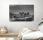 Trains pass Battersea Power Sation by Nick Jackson on GIANT ART - white city scene