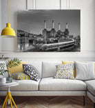 Trains pass Battersea Power Sation by Nick Jackson on GIANT ART - white city scene